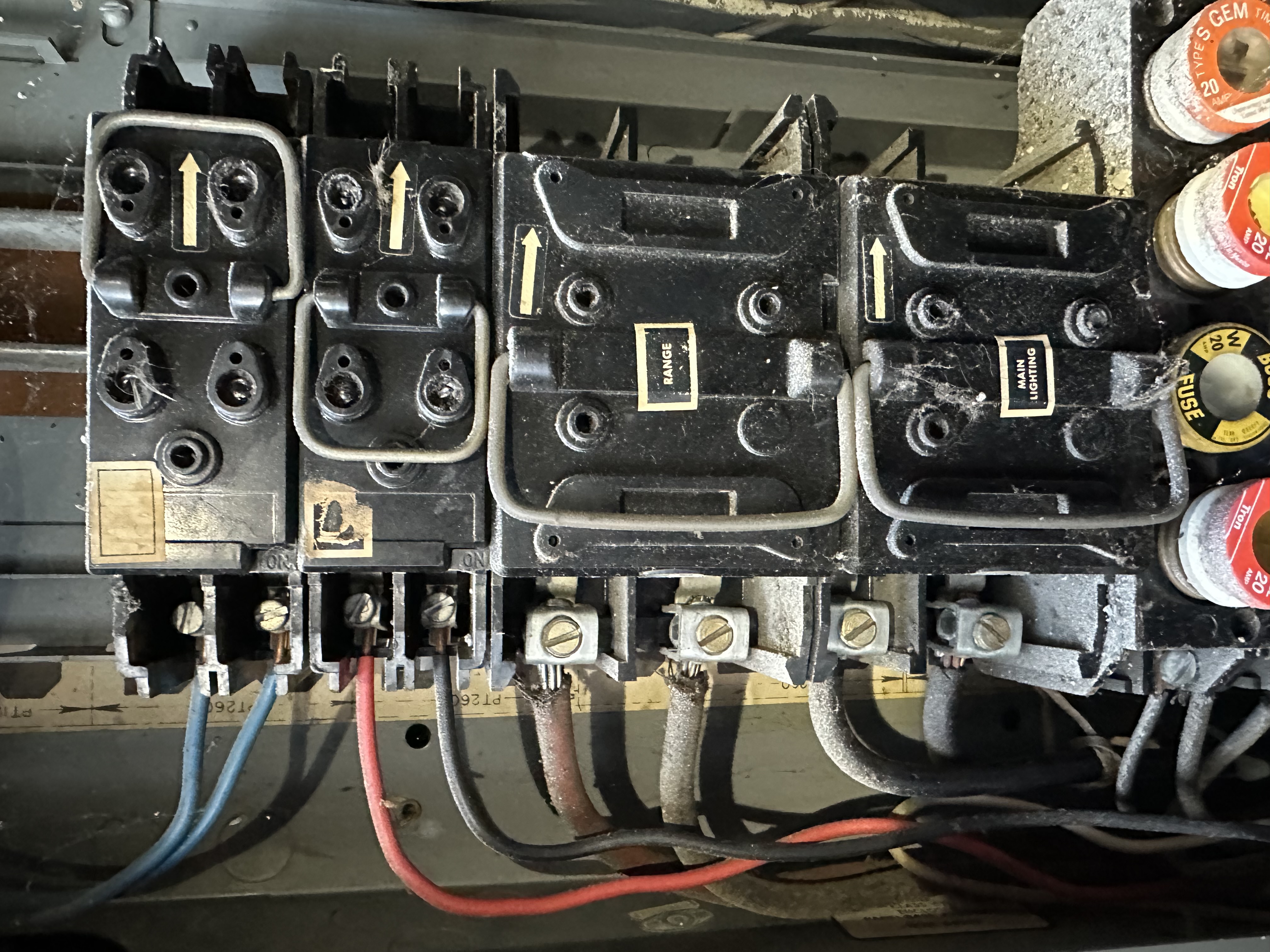 Old electrical fuse box
