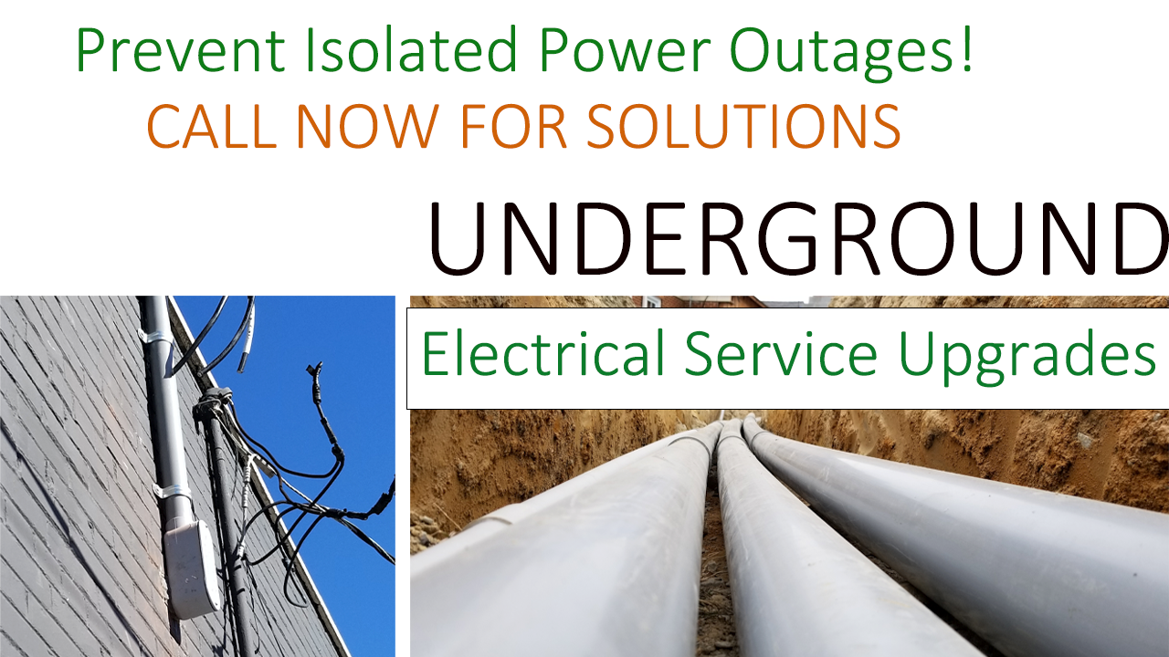 Underground electrical service installation by licensed electrician in Richmond VA